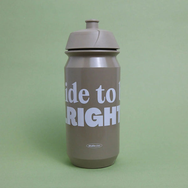Trinkflasche Bidon 500ml "Ride to be alright"    – studio ciao