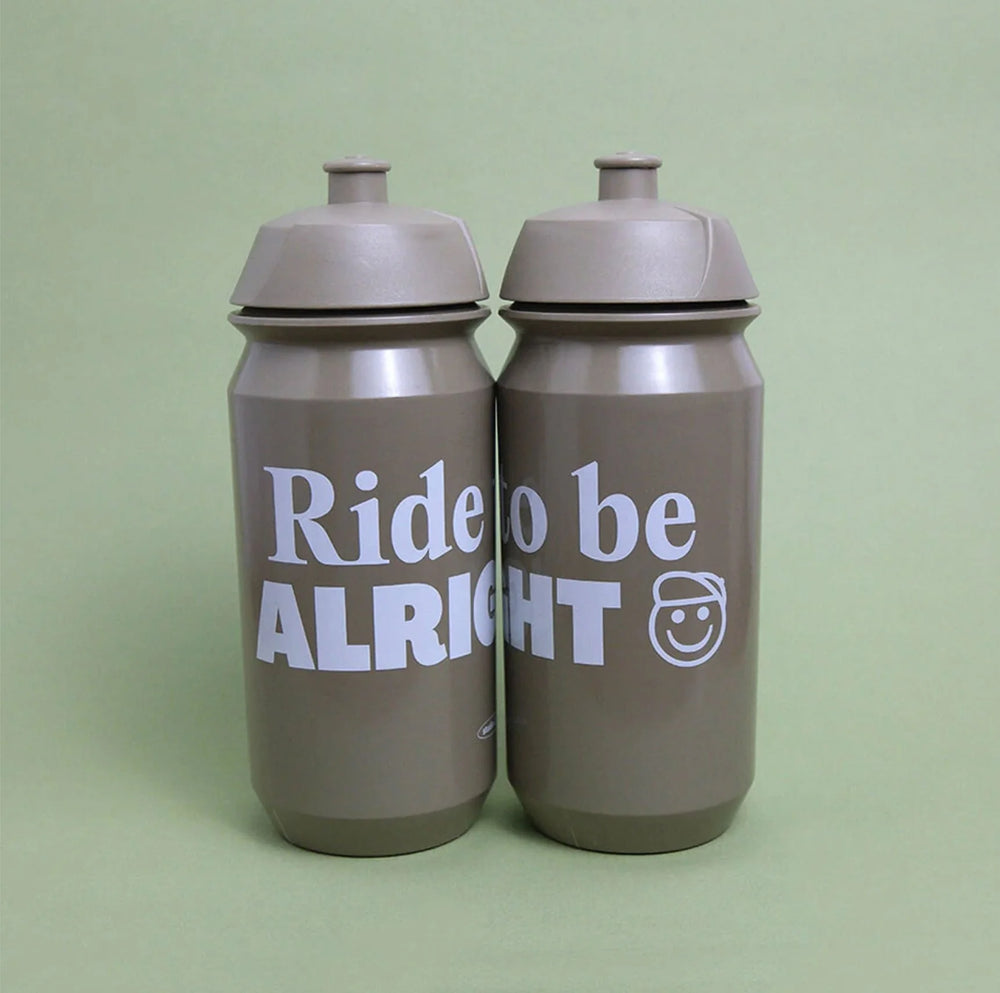 Trinkflasche Bidon 500ml "Ride to be alright"    – studio ciao