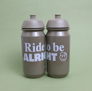 Trinkflasche Bidon 500ml "Ride to be alright"    – studio ciao