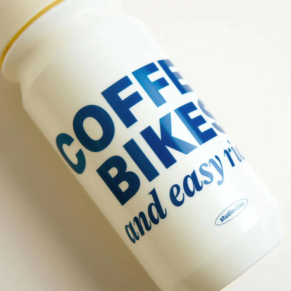 Trinkflasche Bidon 500ml "COFFEE, BIKES & easy rides"    – studio ciao
