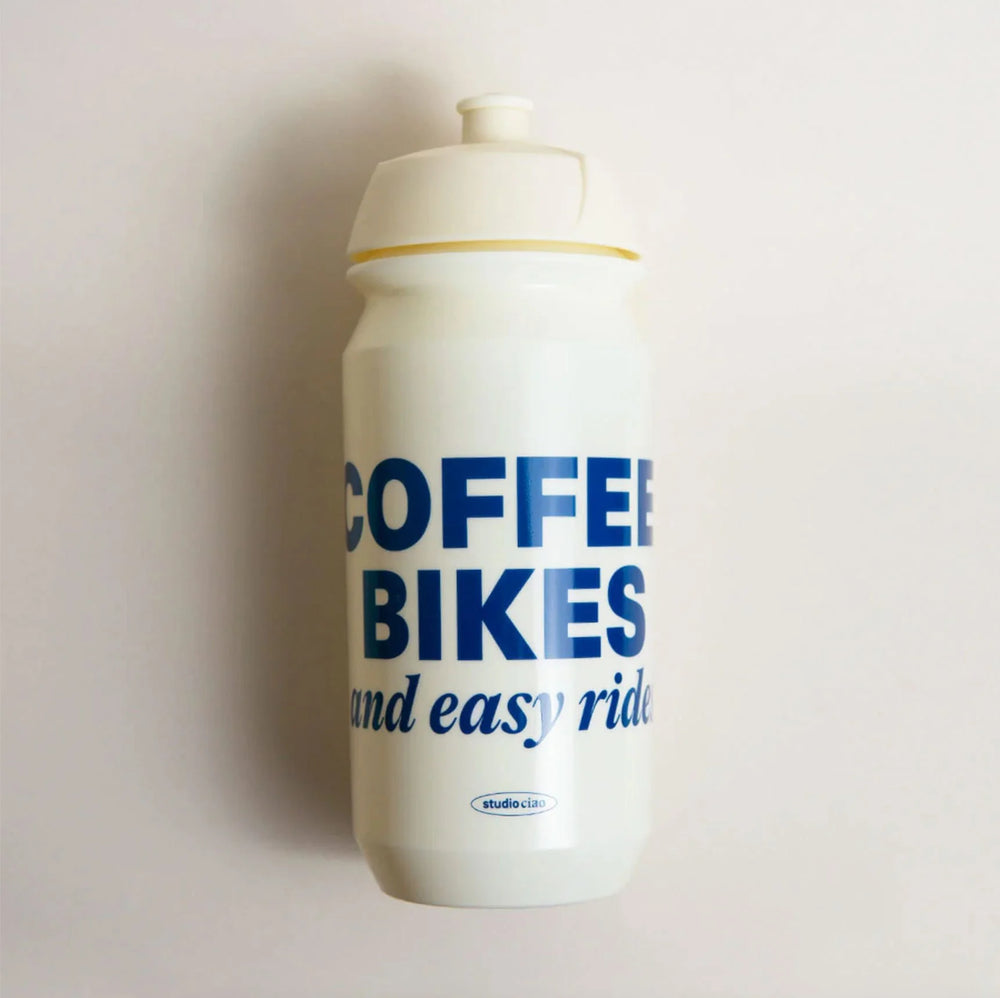 Trinkflasche Bidon 500ml "COFFEE, BIKES & easy rides"    – studio ciao