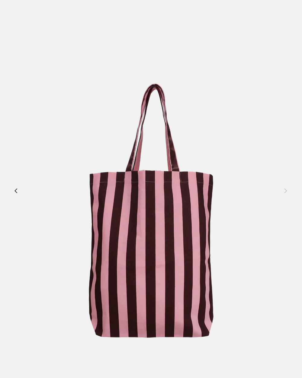 Baumwolltasche Streifen "rosa-schokolade"