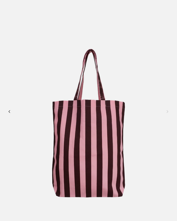 Baumwolltasche Streifen "rosa-schokolade"