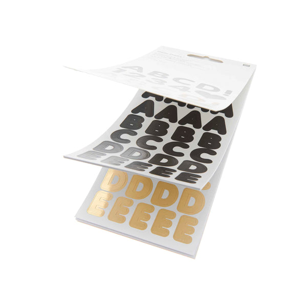 Stickerblock Alphabet "schwarz / gold"