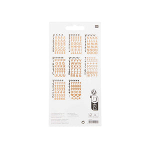 Stickerblock Alphabet "schwarz / gold"