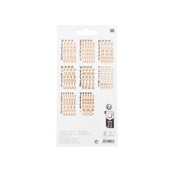 Stickerblock Alphabet "schwarz / gold"
