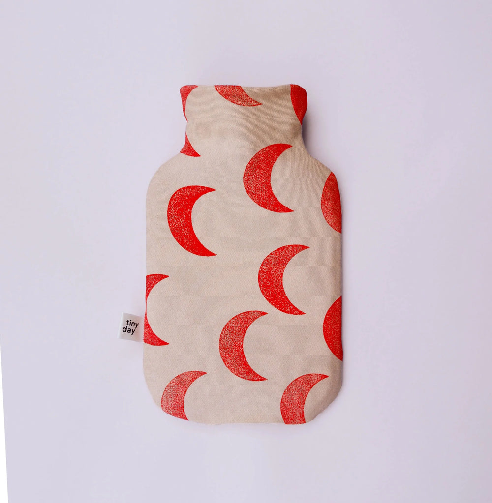 Wärmflasche Mond "rot"