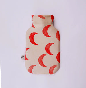 Wärmflasche Mond "rot"