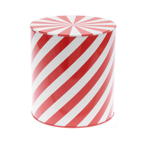 Keksdose Streifen rot-weiß 13,6x15,1cm