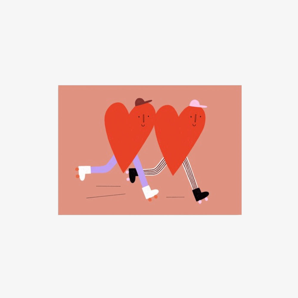 Postkarte "Skating Hearts" | Anna Katharina Jansen