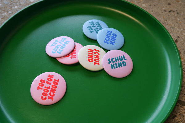 Button "Schulkind rosa"