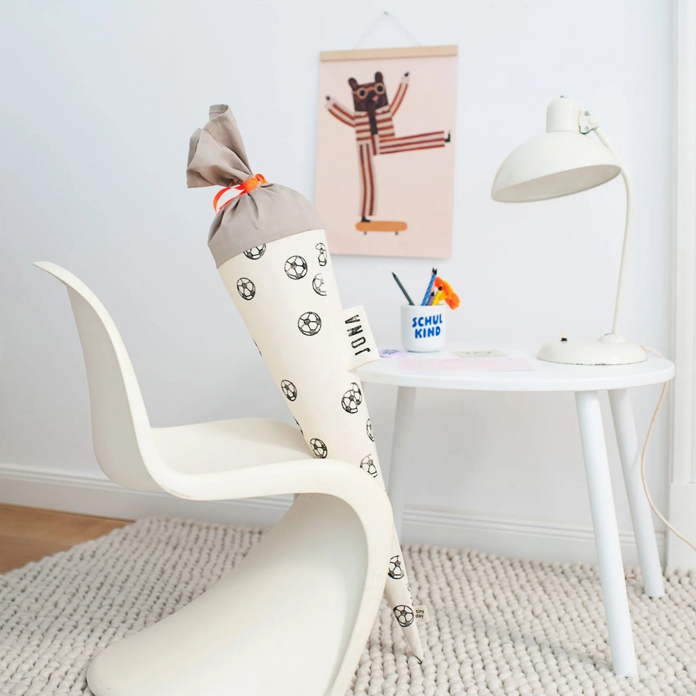 Schultüte aus Stoff – Motiv Fußball