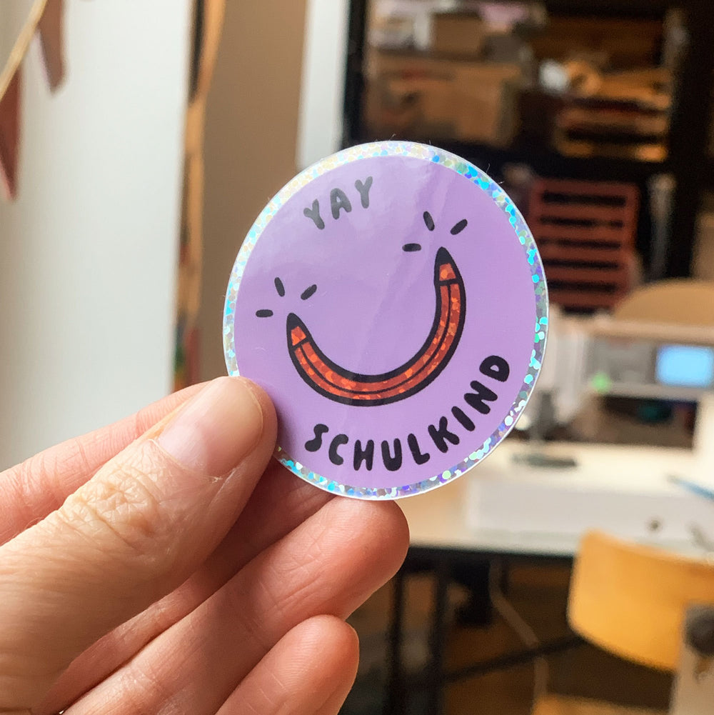 Glitzer-Aufkleber 5cm "Stift"