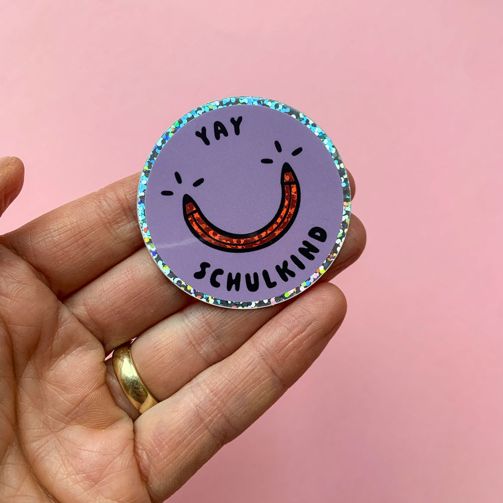 Glitzer-Aufkleber 5cm "Stift"