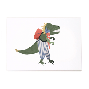 Postkarte "Einschulung DIno" | Gretas Schwester