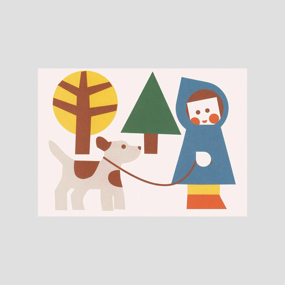 Postkarte "Kind mit Hund" | Julia Matzke