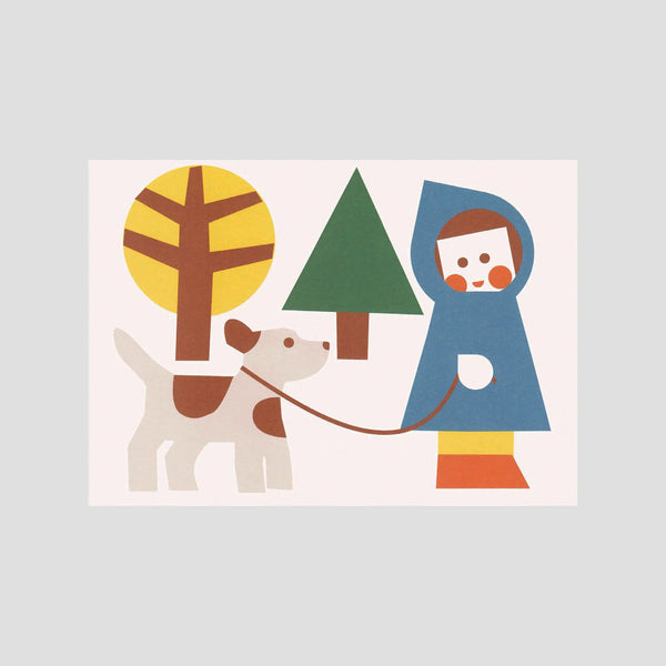 Postkarte "Kind mit Hund" | Julia Matzke