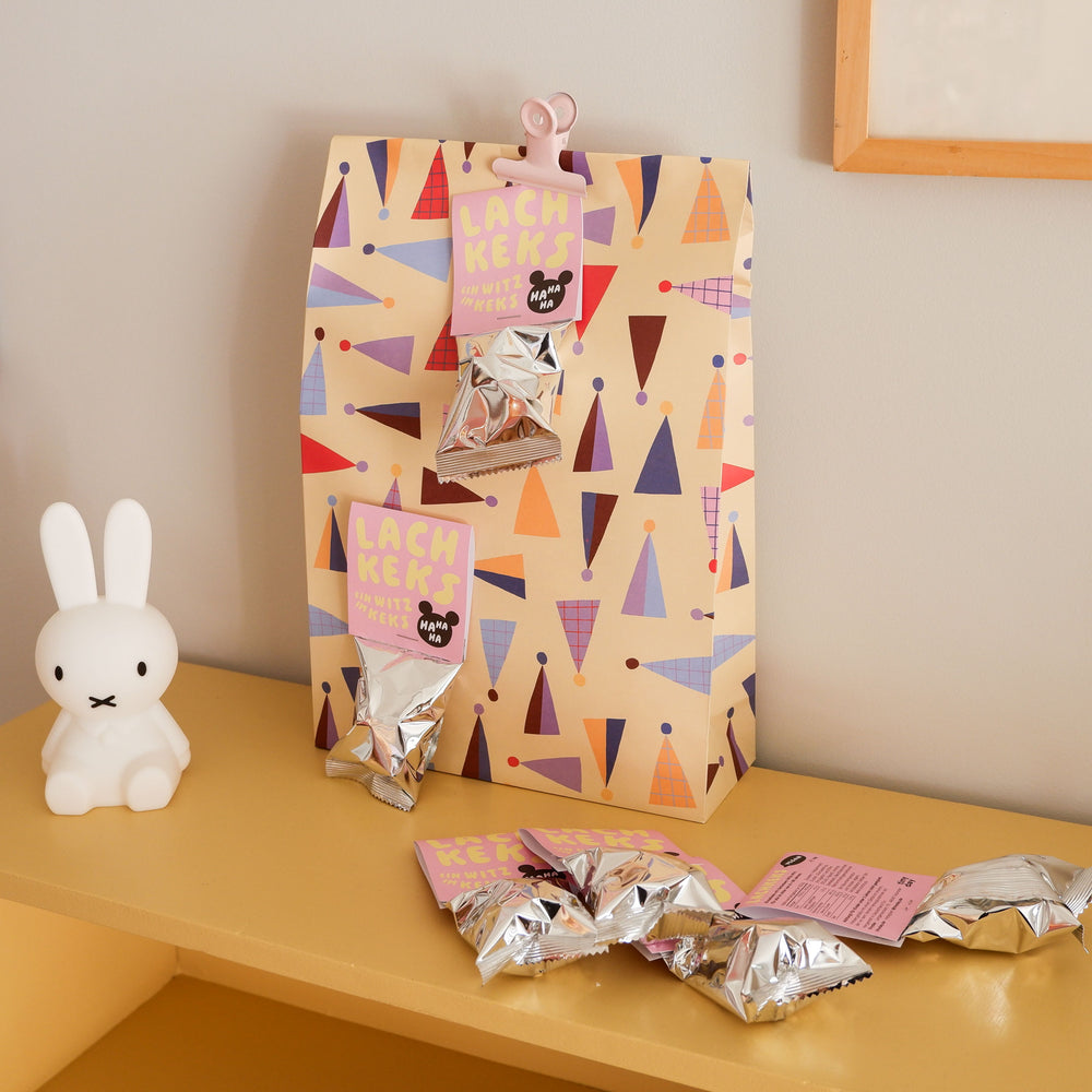 18 Lachkekse mit tierischem Witz – veganer Glückskeks zum Lachen – 18 Stück