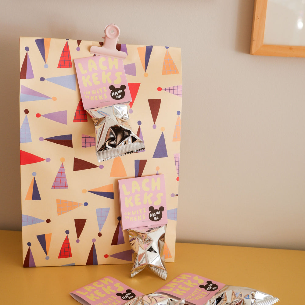 18 Lachkekse mit tierischem Witz – veganer Glückskeks zum Lachen – 18 Stück