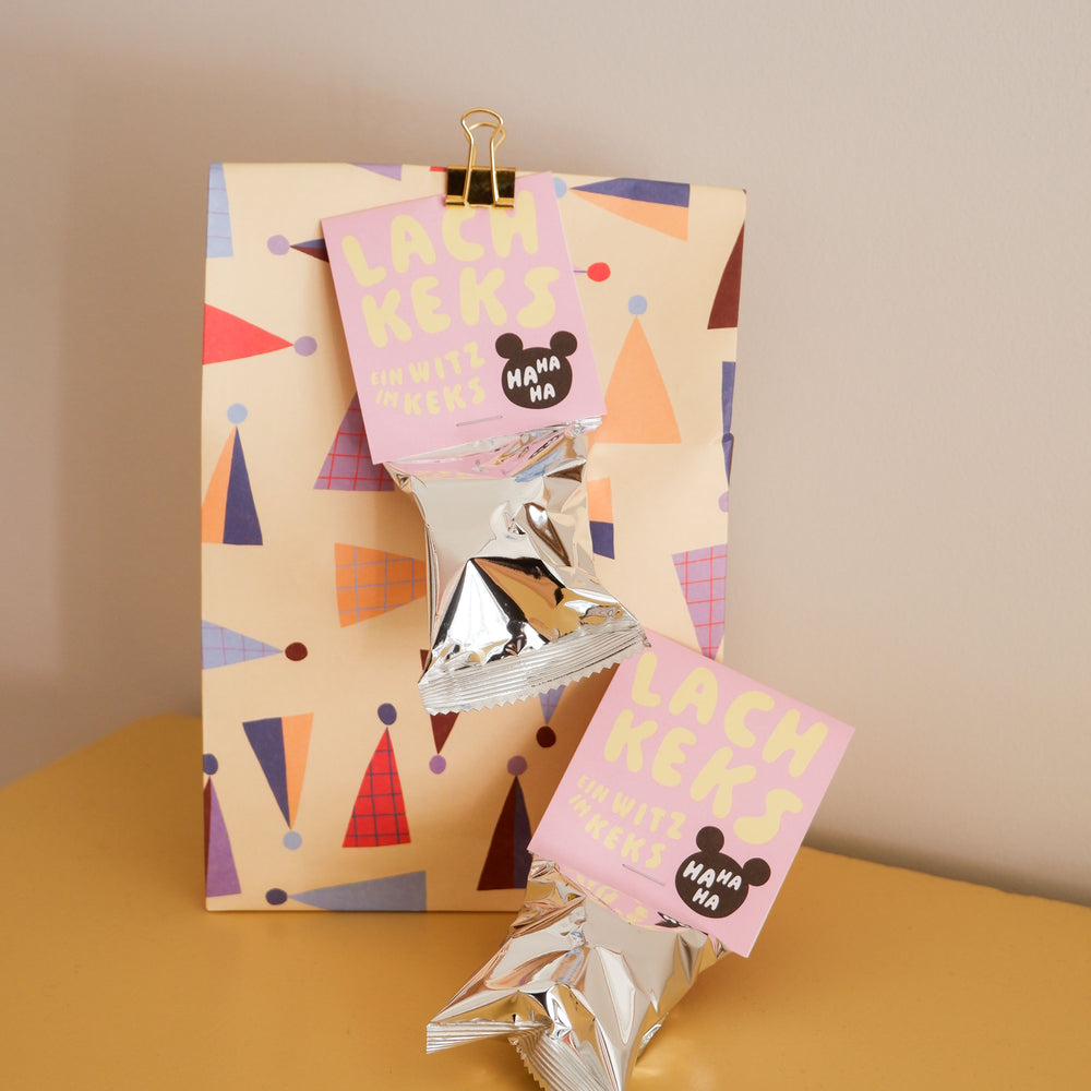 6 Lachkekse mit tierischem Witz – veganer Glückskeks zum Lachen – 6 Stück