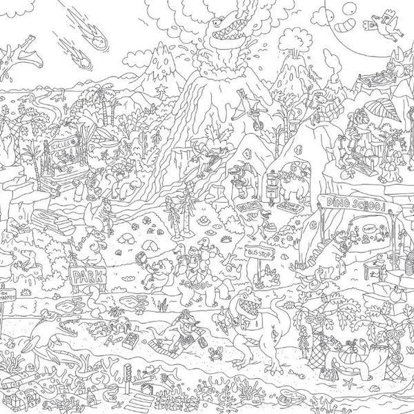 Riesenposter zum ausmalen "Dino"  | OMY