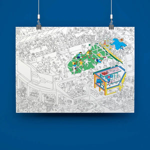 Riesenposter zum ausmalen "Fussball"  | OMY