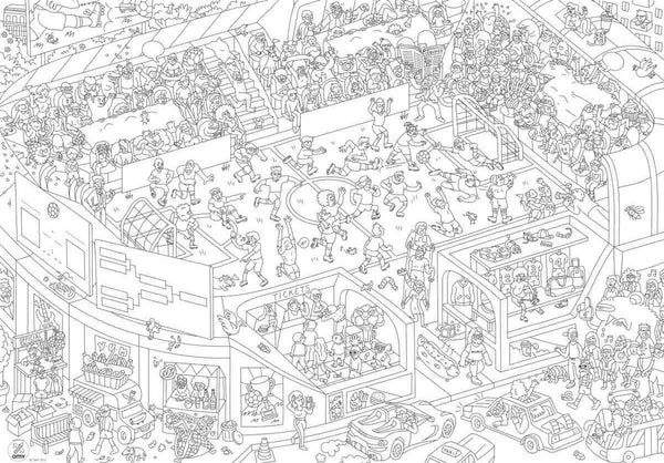 Riesenposter zum ausmalen "Fussball"  | OMY