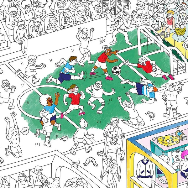 Riesenposter zum ausmalen "Fussball"  | OMY