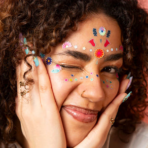 Face Sticker OMY  "Flower", 104 selbstklebende Ohrringe