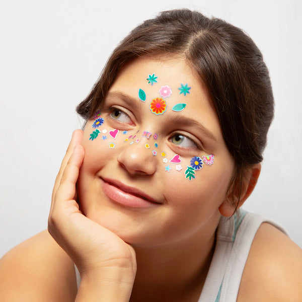 Face Sticker OMY  "Flower", 104 selbstklebende Ohrringe