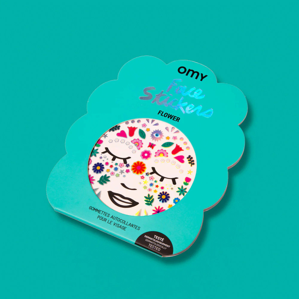 Face Sticker OMY  "Flower", 104 selbstklebende Ohrringe