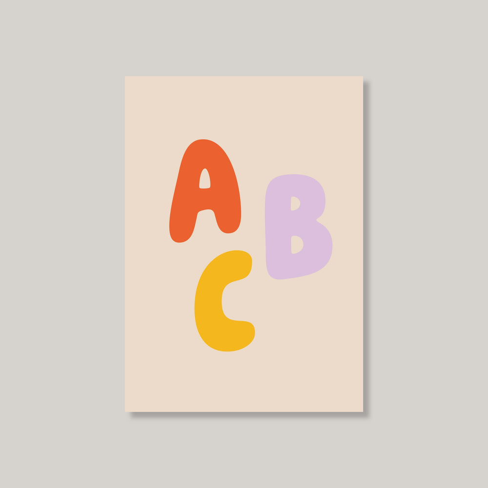 Postkarte "ABC bunt"