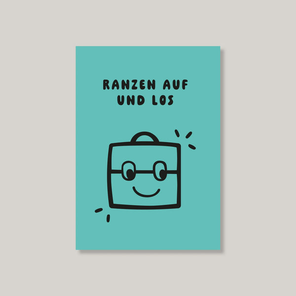 Postkarte "Ranzen auf und los"
