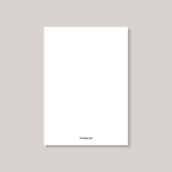 Postkarte "Alphabet" blau