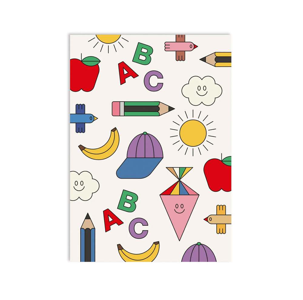 Postkarte "school fun"