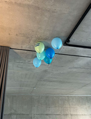 Bio-Schulkind Luftballon 6er Set | blau-Mix | Normaldruck | Dekoration zur Einschulung | 100% Naturkautschuk (Kopie)