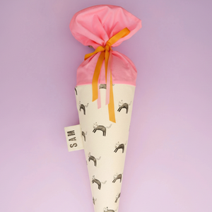 Schultüte aus Stoff – Motiv Gretas Schwester Katze