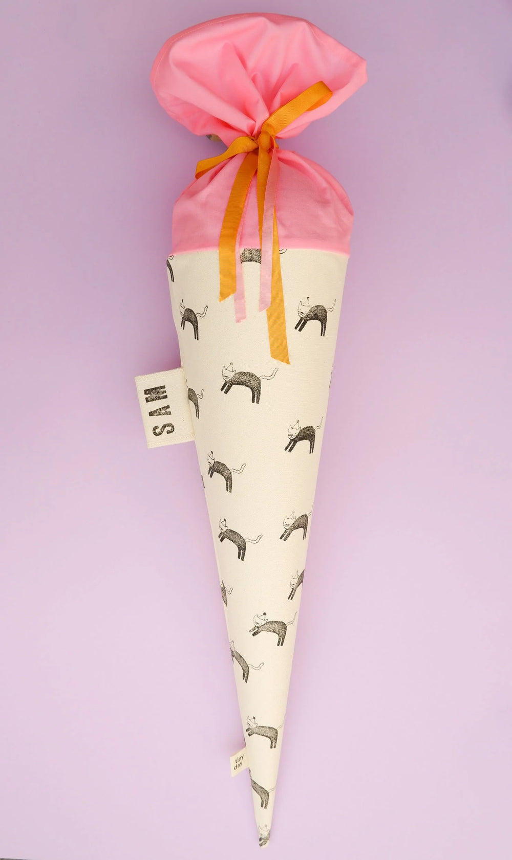 Schultüte aus Stoff – Motiv Gretas Schwester Katze