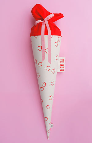 Schultüte "Rote Herzchen"