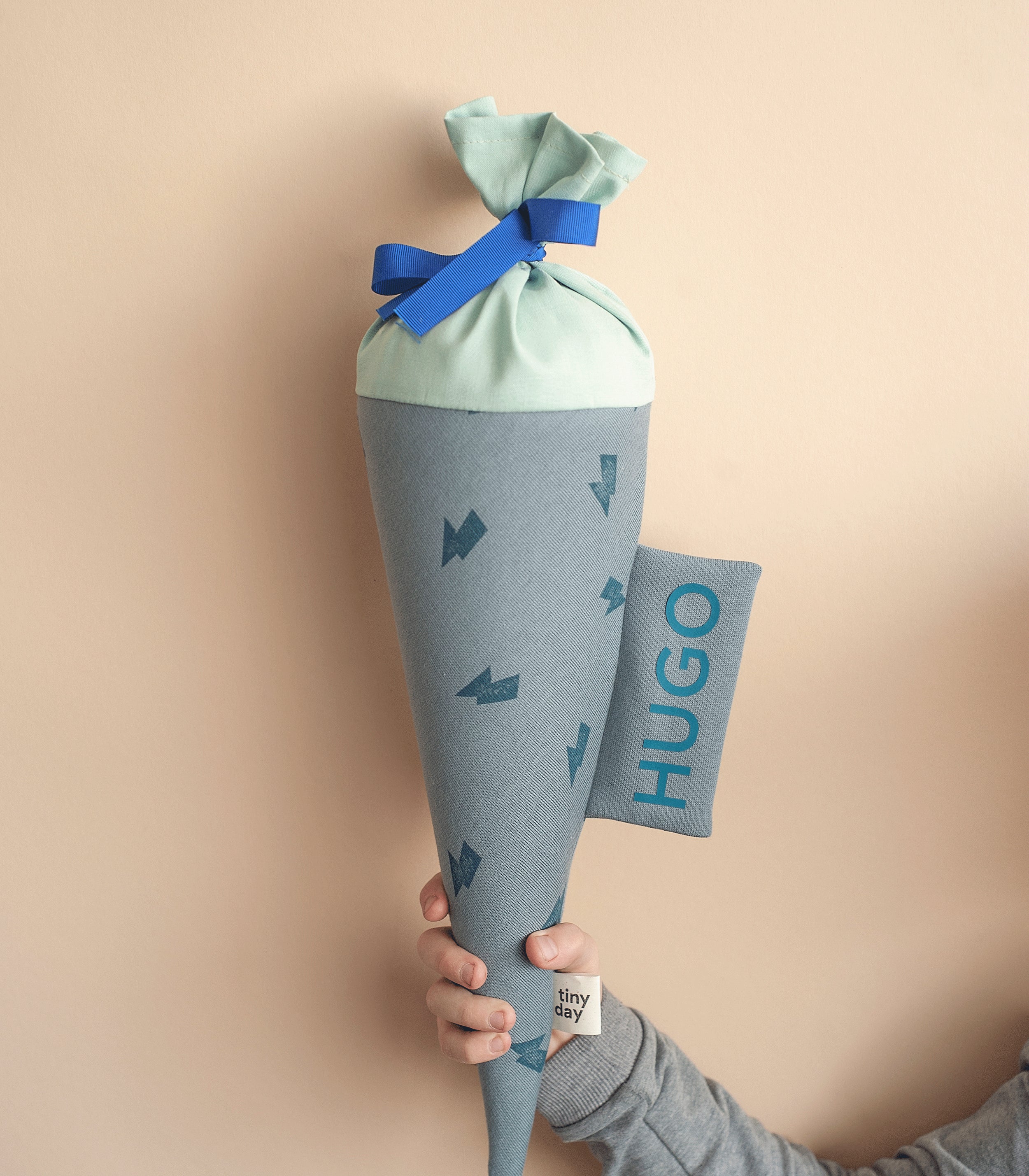 Schultüte Soft "graublau"