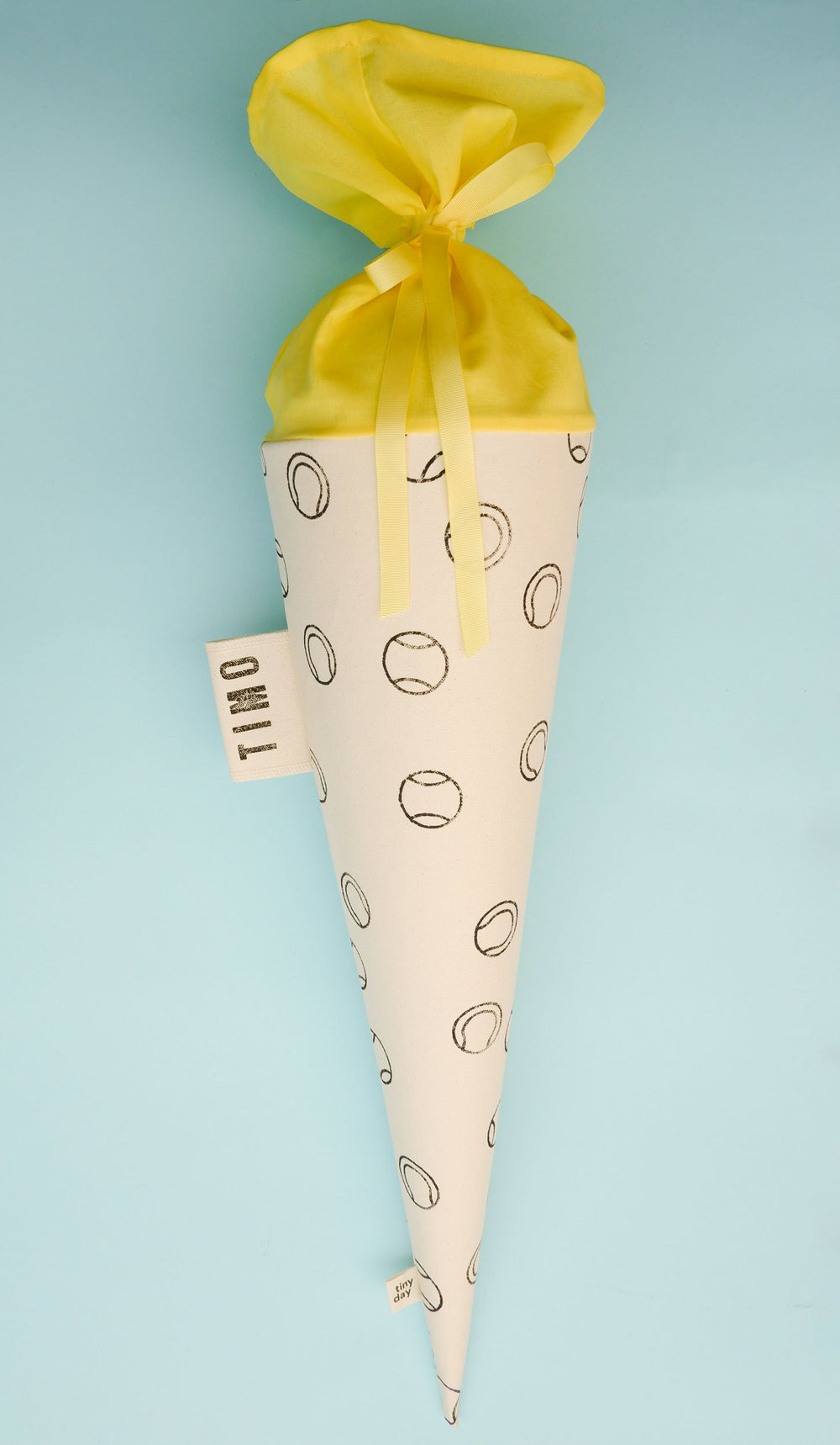 Schultüte aus Stoff – Motiv Tennis