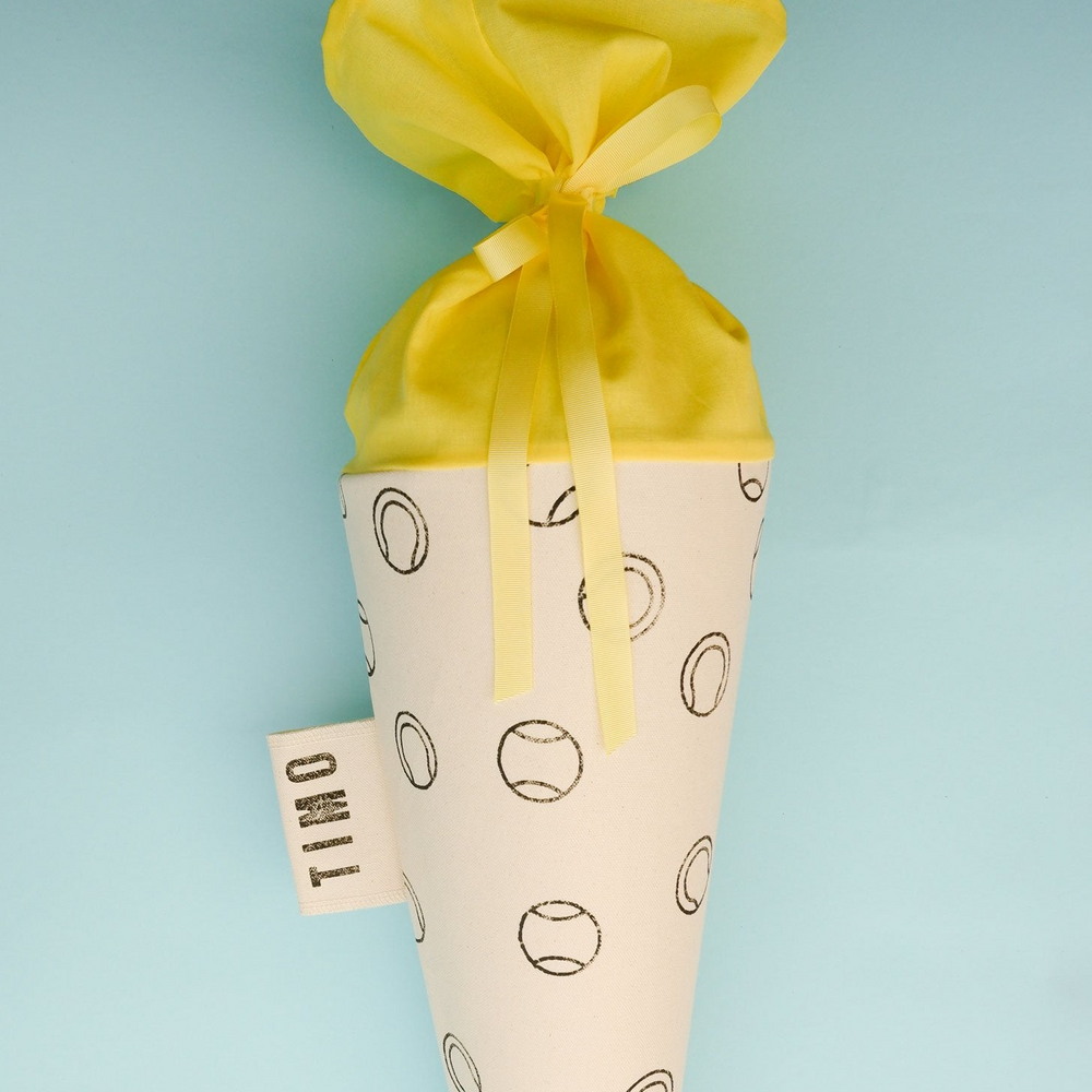 Schultüte aus Stoff – Motiv Tennis