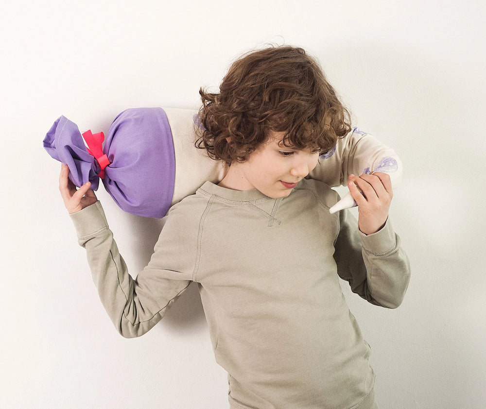 Schultüte aus Stoff – Smile flieder | Einschulung