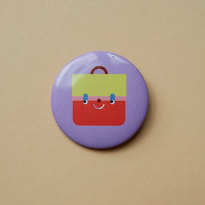 Button "Tornister flieder"