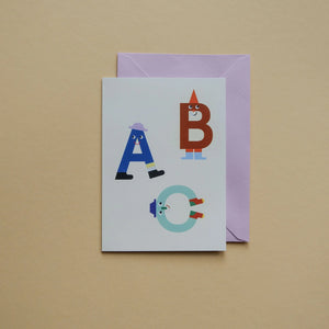 Klappkarte mit Umschlag "Einschulung flieder"