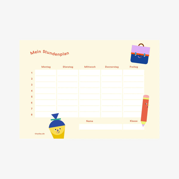 Stundenplan "Einschulung"