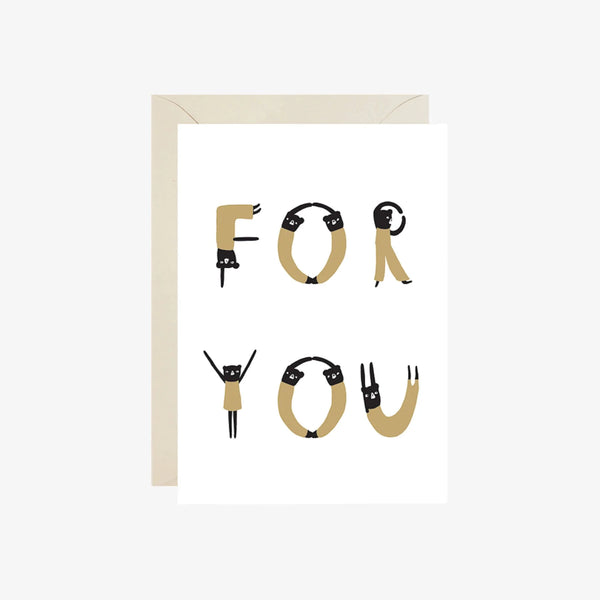 Klappkarte "For you" | Ted & Tone