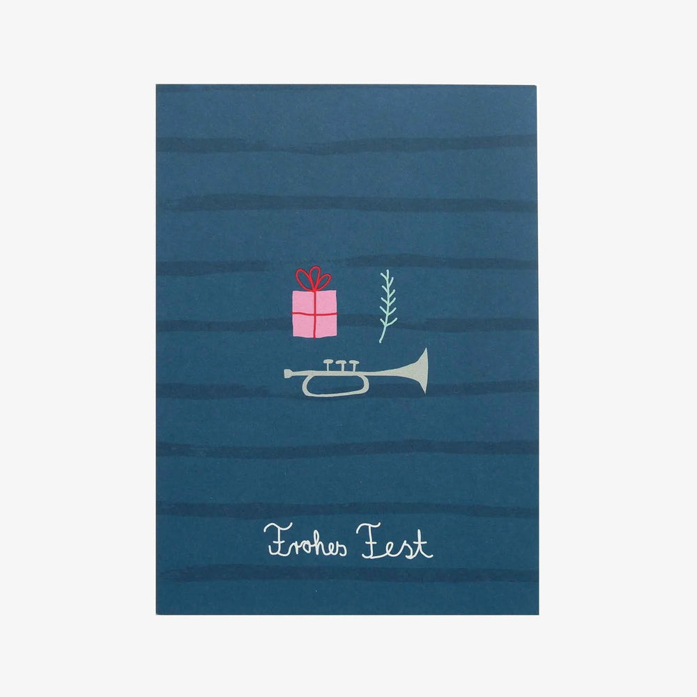 Postkarte "Frohes Fest" | Unter Pinien