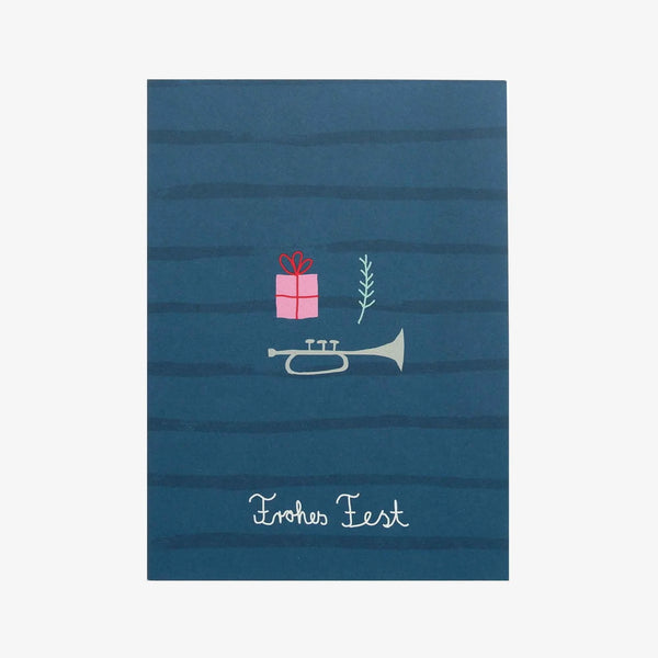 Postkarte "Frohes Fest" | Unter Pinien