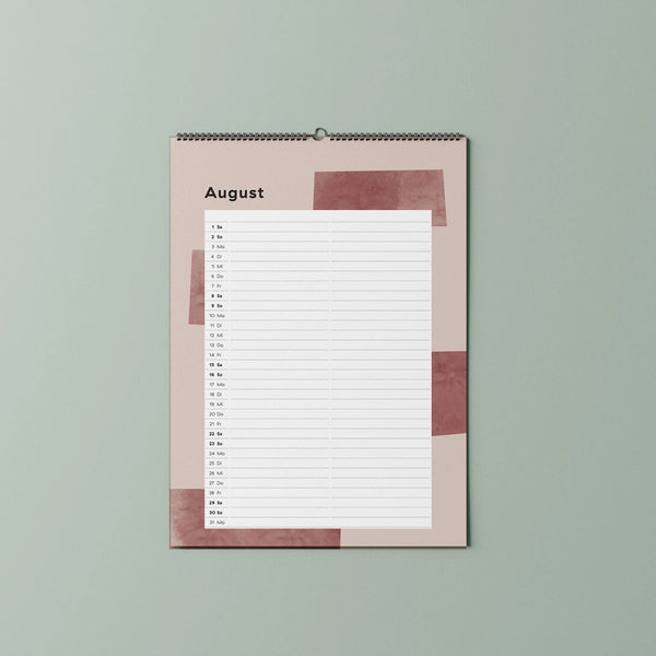 Familien-Wandkalender 2026 – mit frei wählbarer Spaltenanzahl | A3 | Recyclingpapier